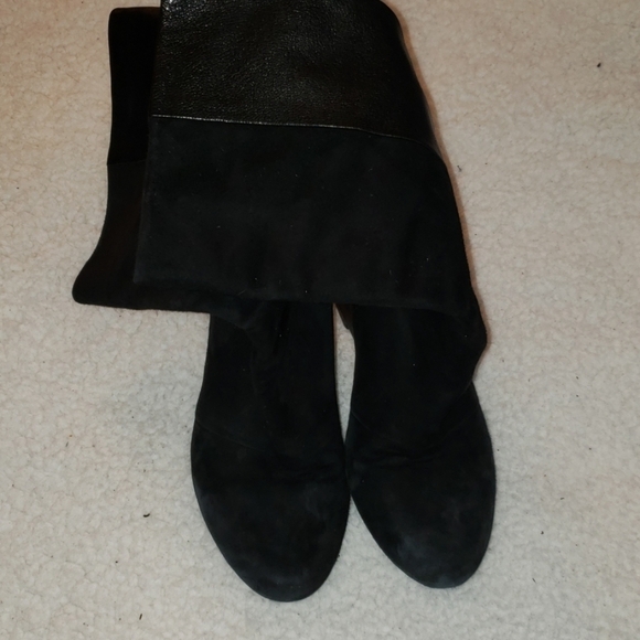 Enzo Angiolini Baki Wedge Boots Black Suede 8.5 - Picture 4 of 6